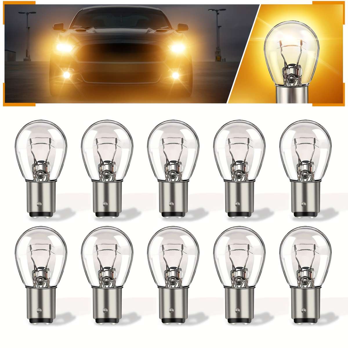 10pcs 1157 Light Bulb Replacement Bulbs for Marker Tail Running Parking And Bac