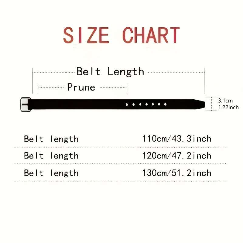 Belt Color 3Pcs Black Belt  Dk Size 110Cm43.30Inch