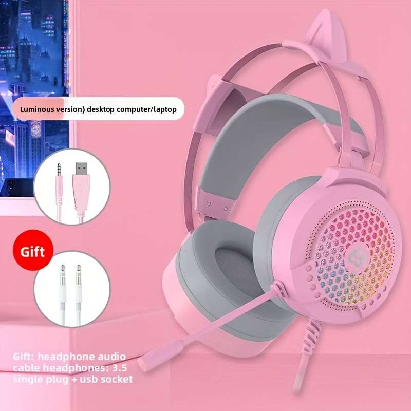 Wired Headphones Pink