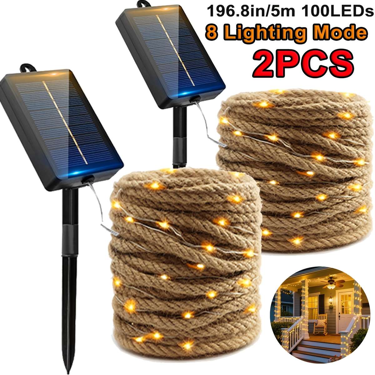 Christmas Lights 2 Pcs   16.4Ft 5M 100Leds