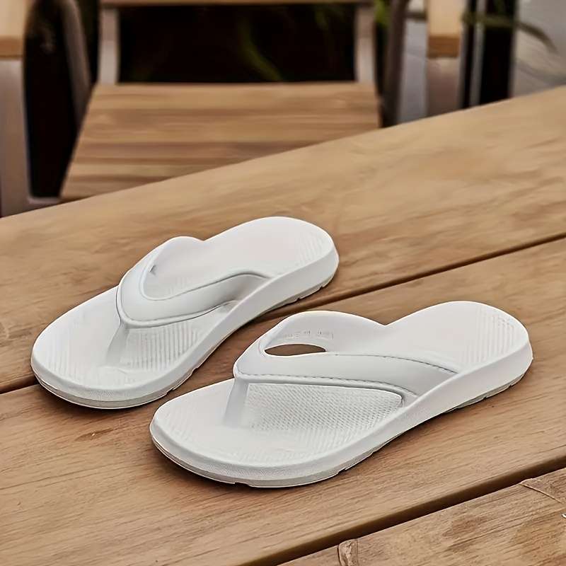 Ladies Summer Flip Flops White Uk 7.5-8
