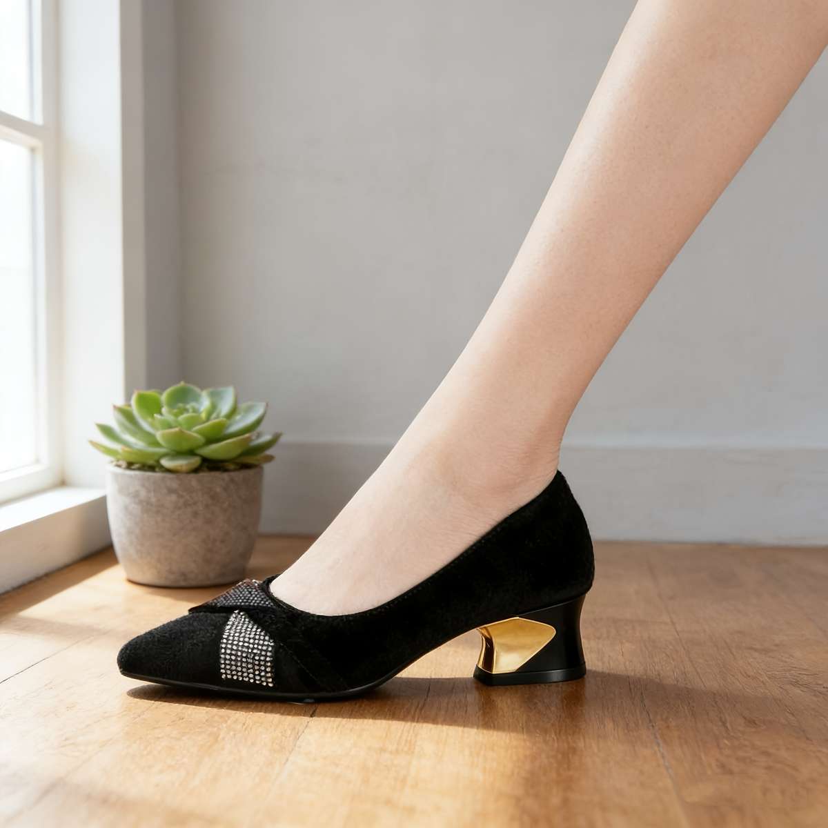 Women S High Heels Color Black Sizeuk 4