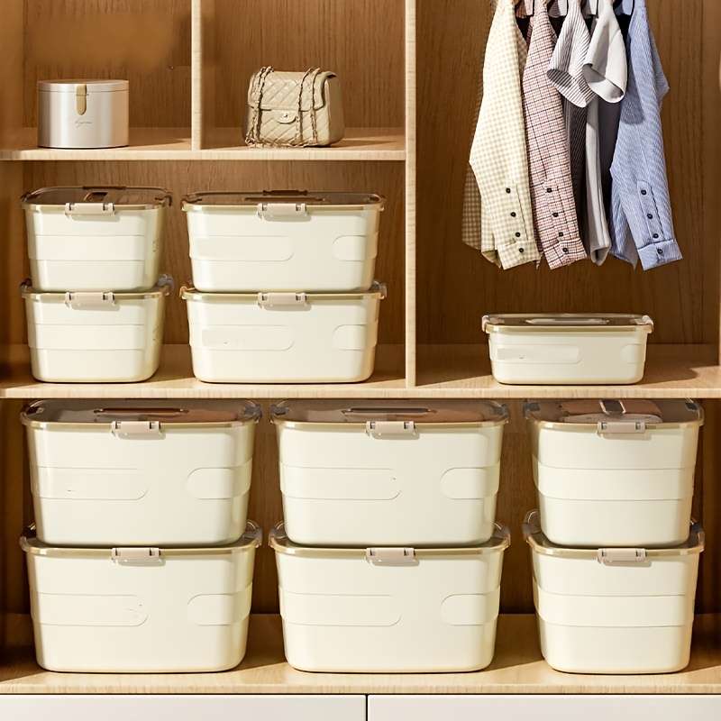 Antibacterial Box 3Pcs With Latchtransparent Coverhandle Large