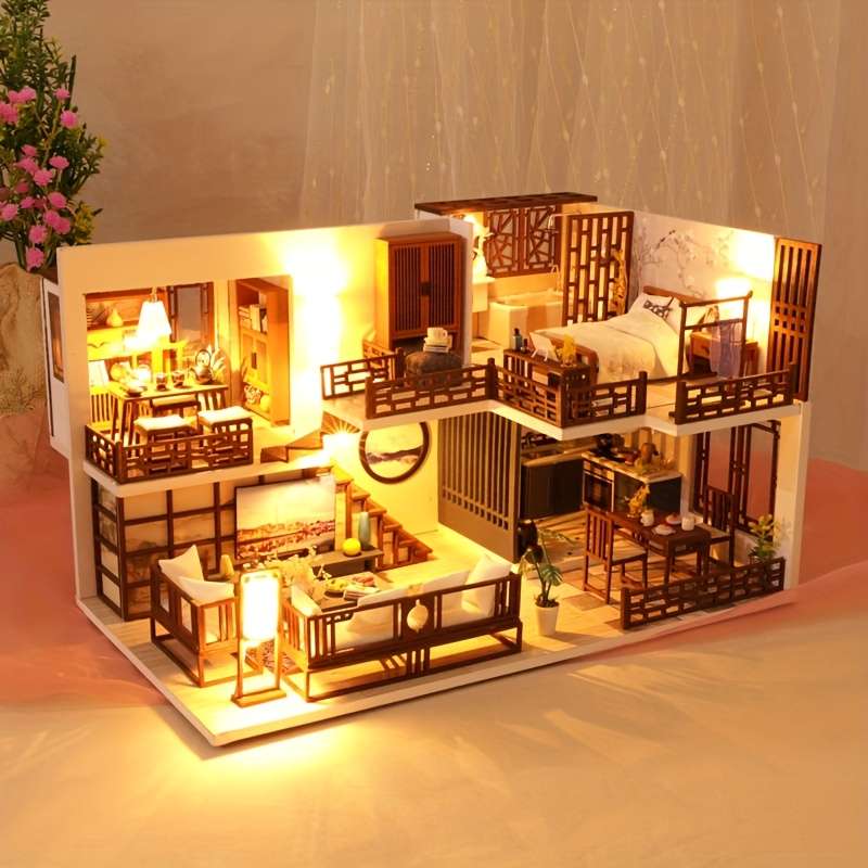 Building Toy Architectural Model Toy Set Style Quiet Good Time