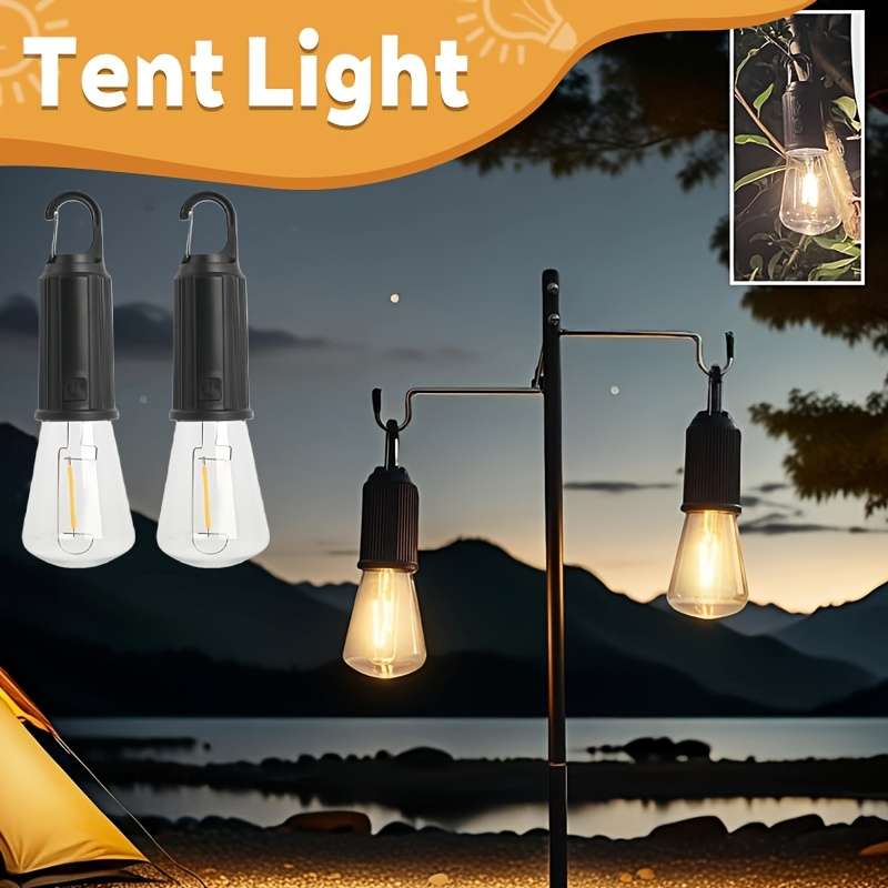 Solar Emergency Lights Color 2Pcs Solar Camping Lamp
