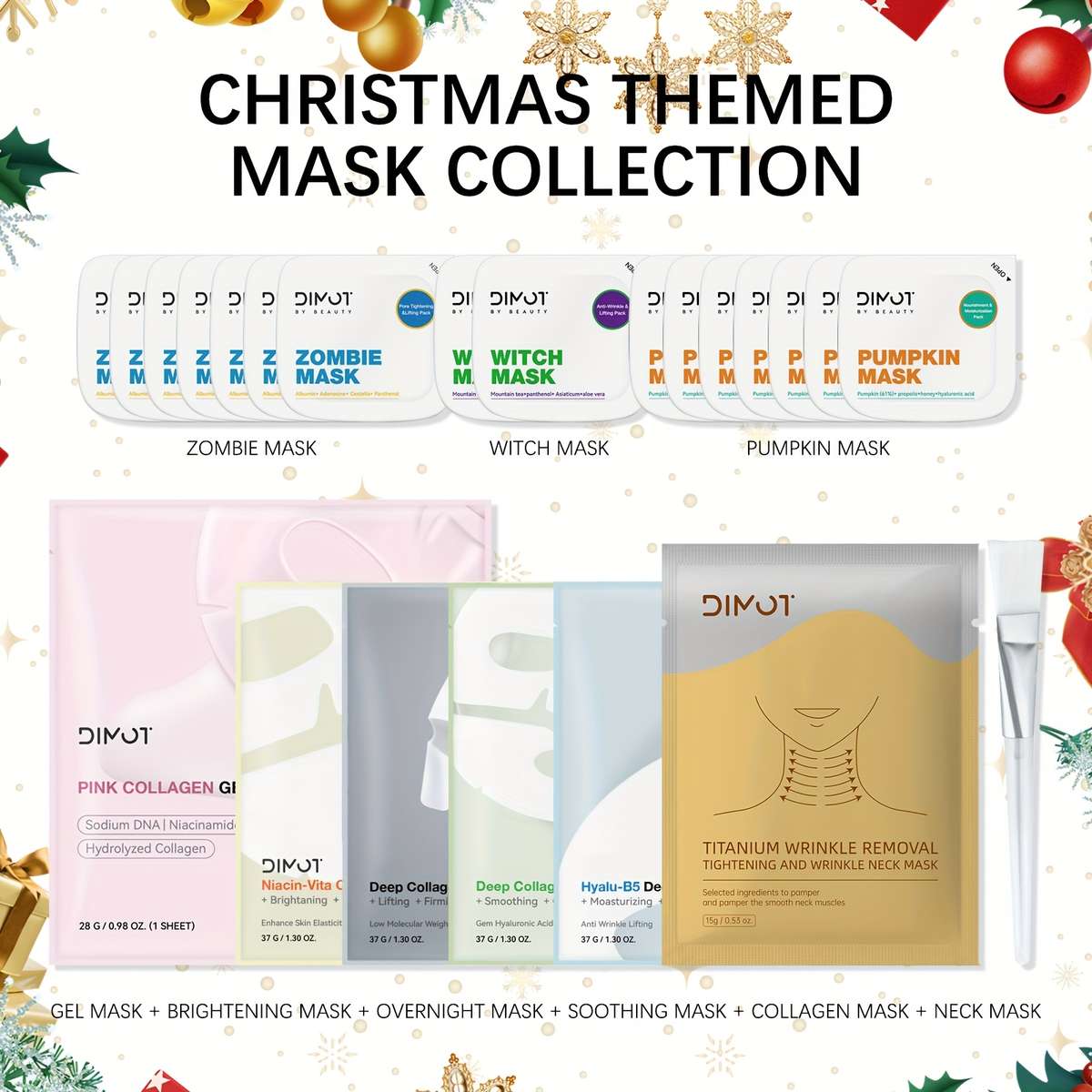 Facial Mask Style Christmas Mask Gift Set*1