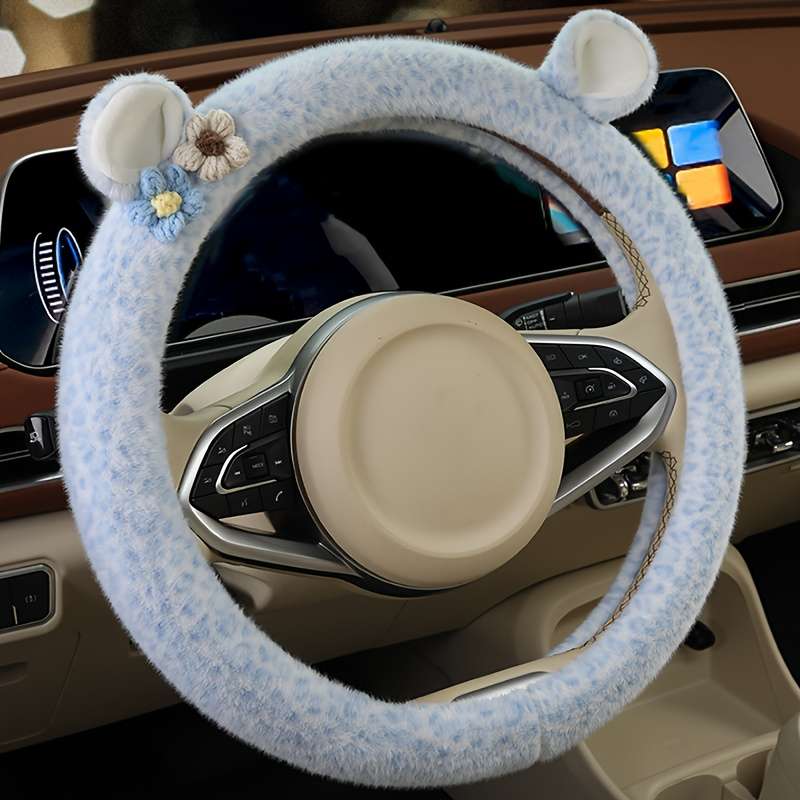 Car Steering Wheel Cover Blue Model Round