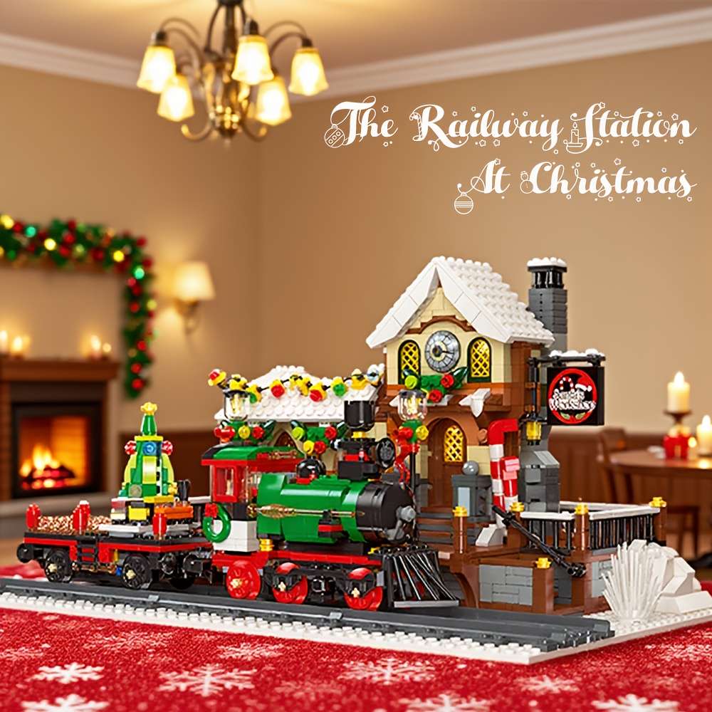 Building Toy Architectural Model Toy Set Style Train Station