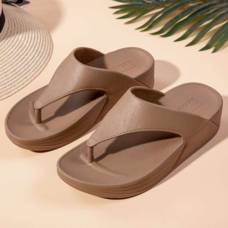 Ladies Summer Flip Flops Leopard Print Uk 3