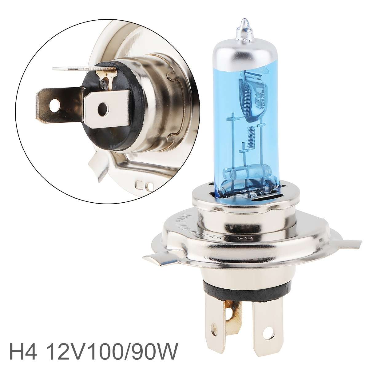 H4 12V 100 90W 5000K Super Bright White Halogen Car Headlight Fog Bulb Auto Fron