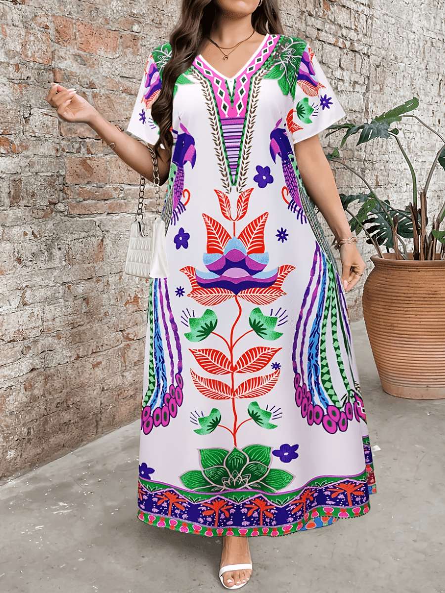 Women S Dress Color Apricot Size 5Xl