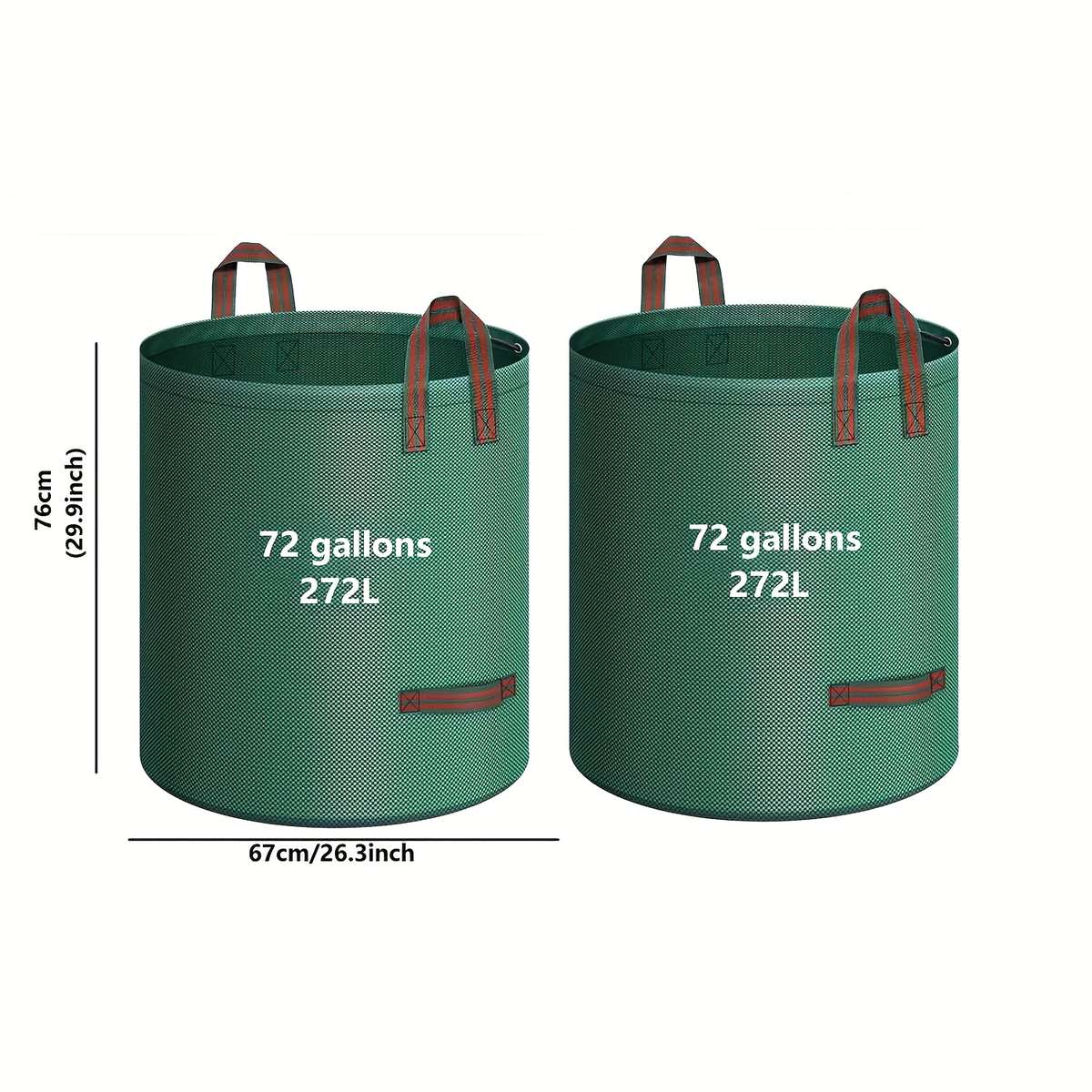 Trash Baggreencapacity60.57 L 2 Pack