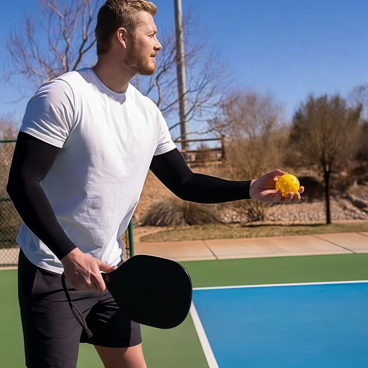 Sunscreen Sleeves Color 3 Pairs 2 Black 1 White