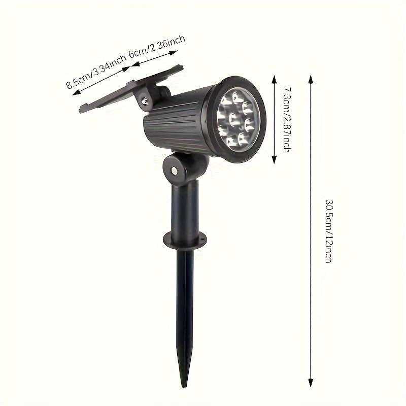 Solar Emergency Lights Color 2Pcs White Spotlight