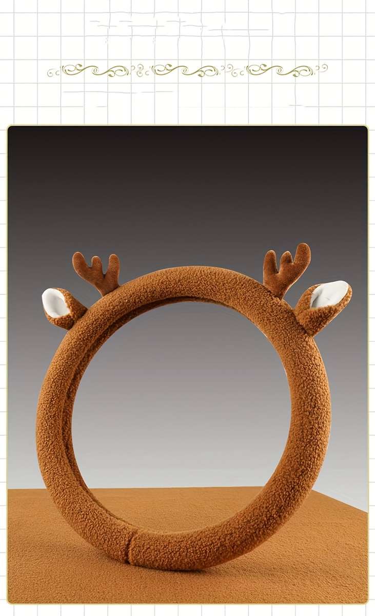 Car Steering Wheel Cover White Model D Type