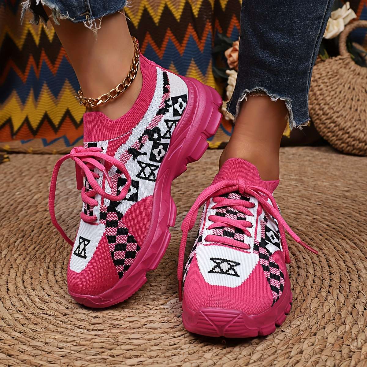 Women S Sneakers Color Black Sizeuk 8