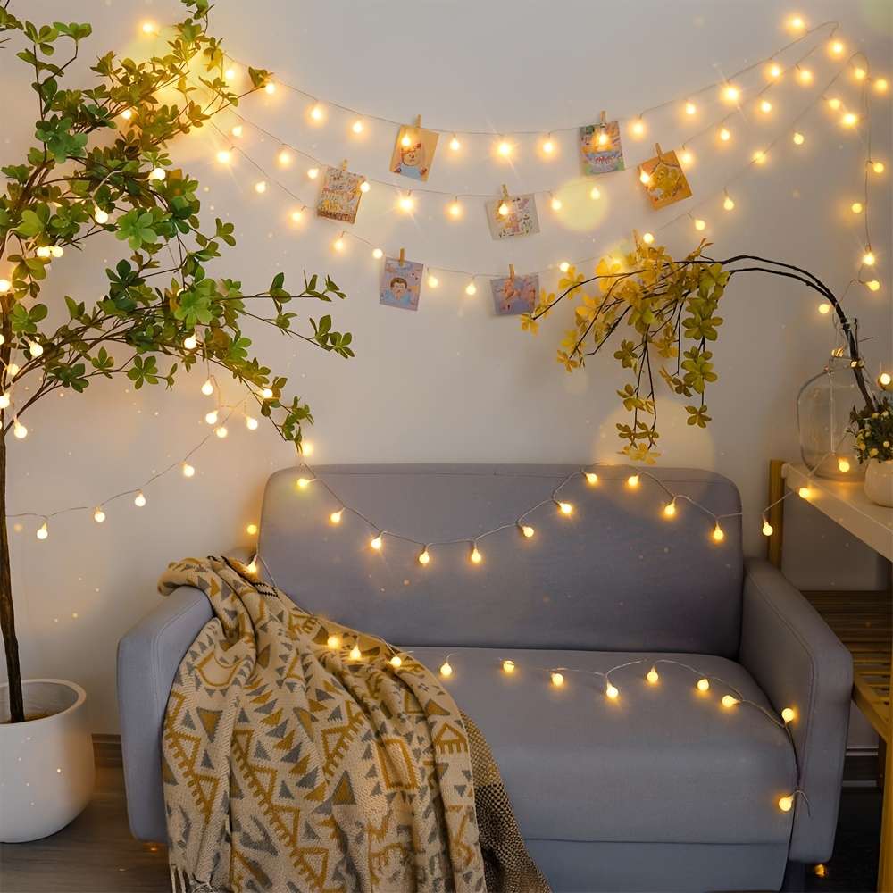 10 Led Small Ball String Lights 3M White