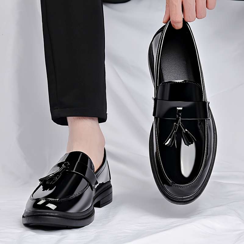 Mens Leather Shoes Color Black Sizeuk 8