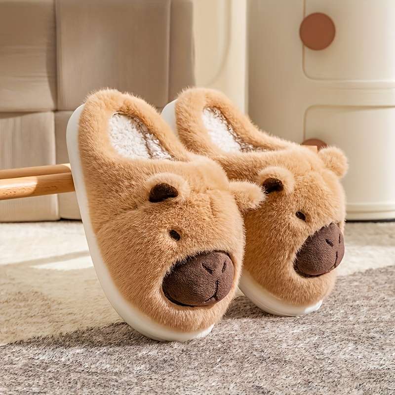 Cotton Slippers Color Light Brown1 Sizeuk 6.5-7