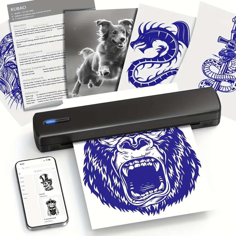 Printer Model Black 5Tattoo Paper