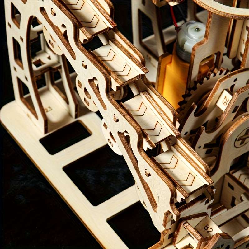 3D Building Model Puzzle Set Color Ginger Colored