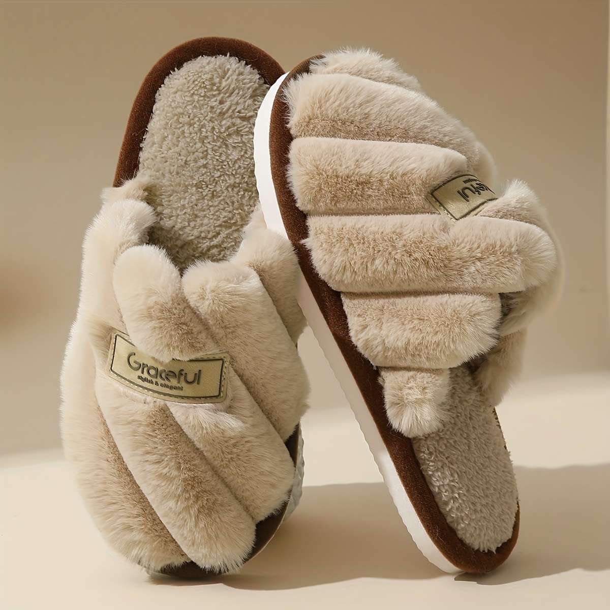 Cotton Slippers Color White Sizeuk 6.5-7