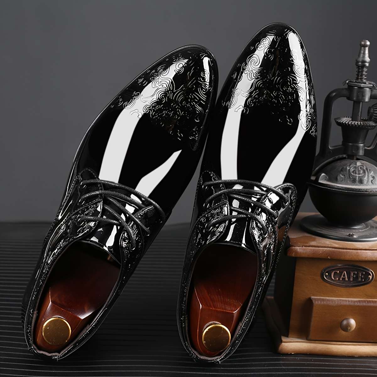 Mens Leather Shoes Color Black Sizeuk 8