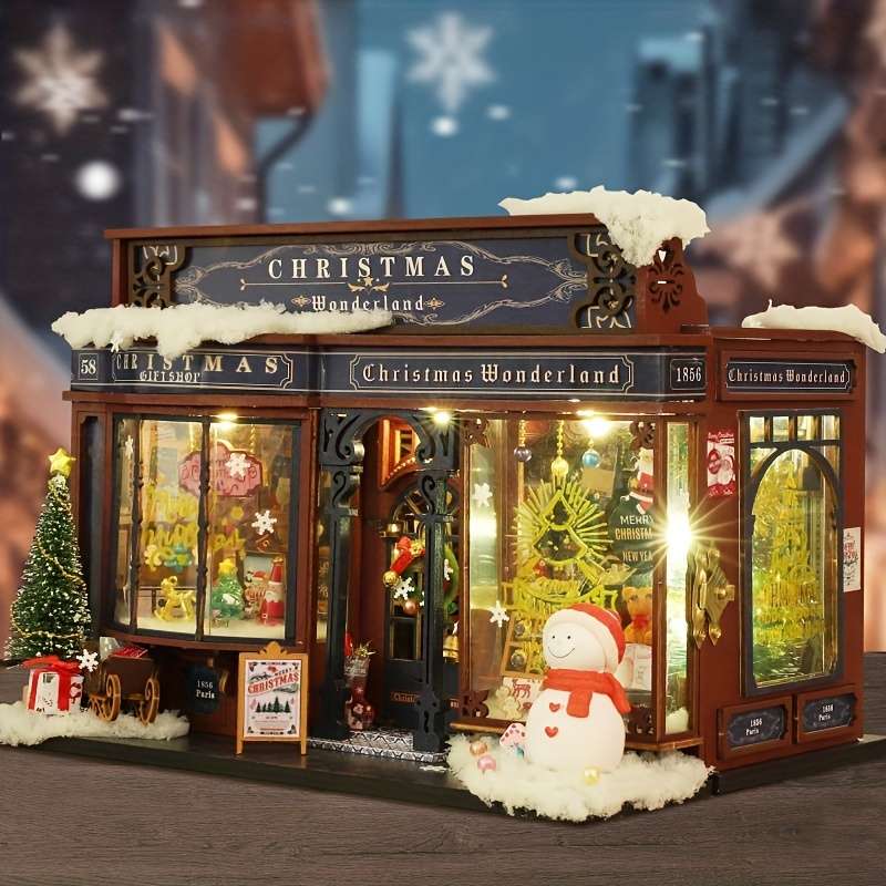 Building Toy Architectural Model Toy Set Style Christmas Wonderland