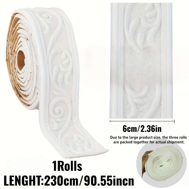Skirting Board Snow White Quantity 3Rolls