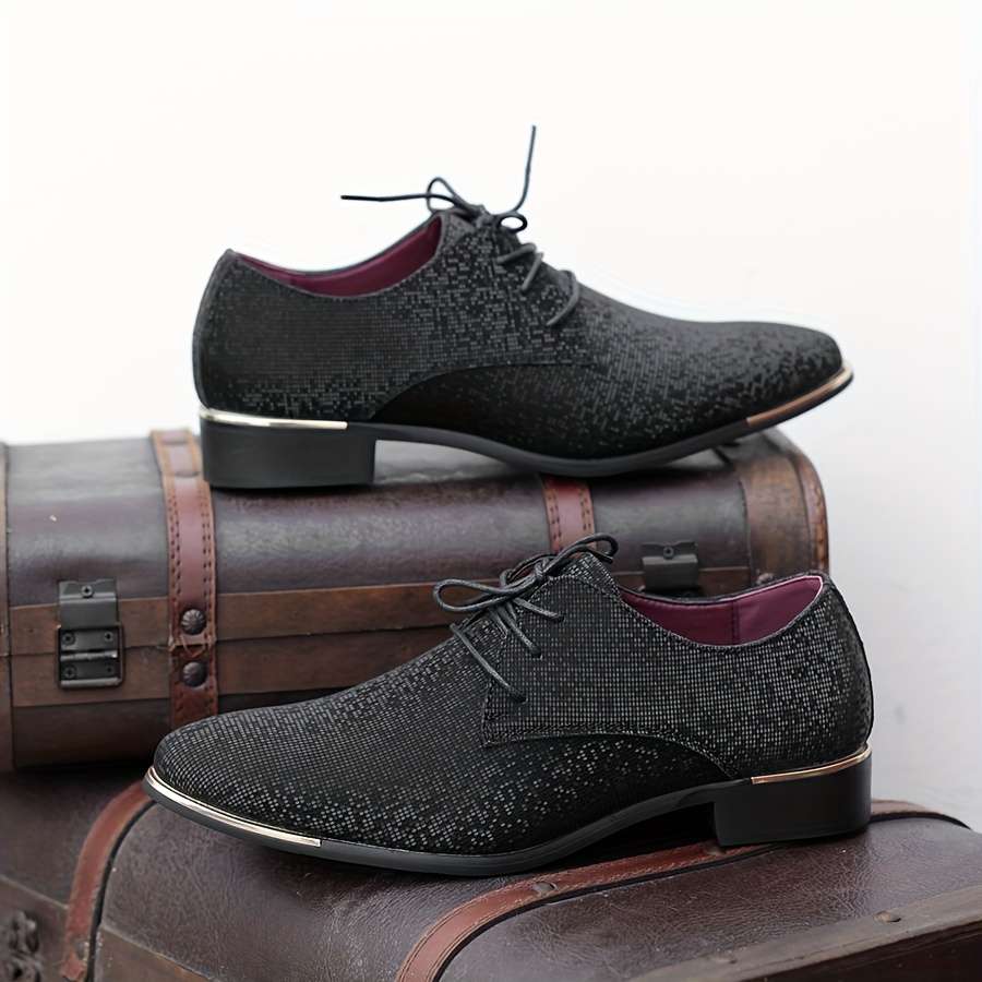 Mens Leather Shoes Color Black Sizeuk 8.5
