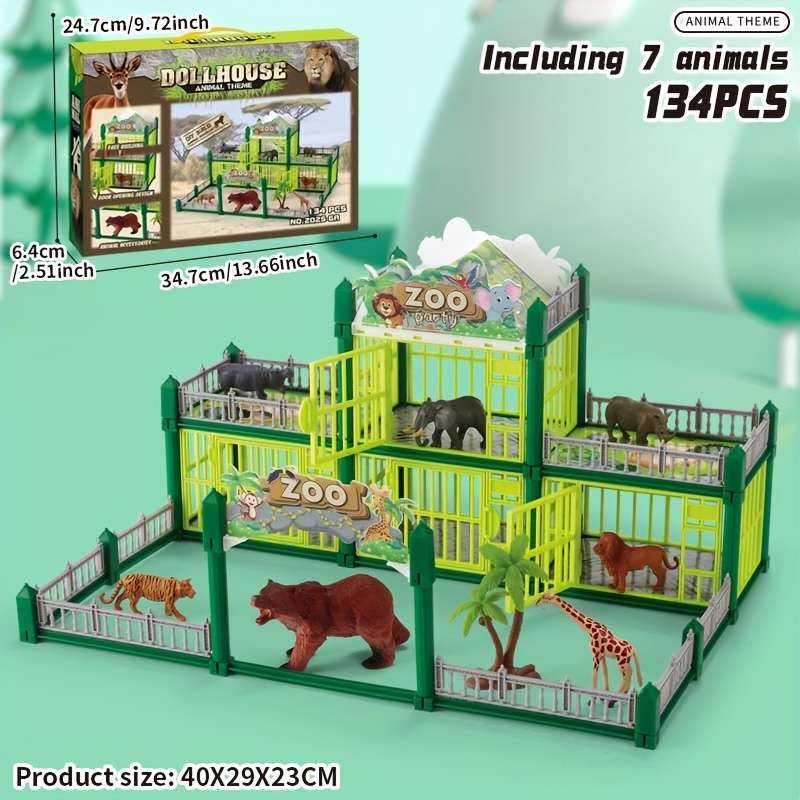 Building Toy Architectural Model Toy Set Style 248Pcs Green