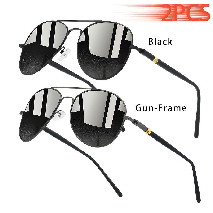 Cycling Glasses Color 2Pcs Black Gunframe