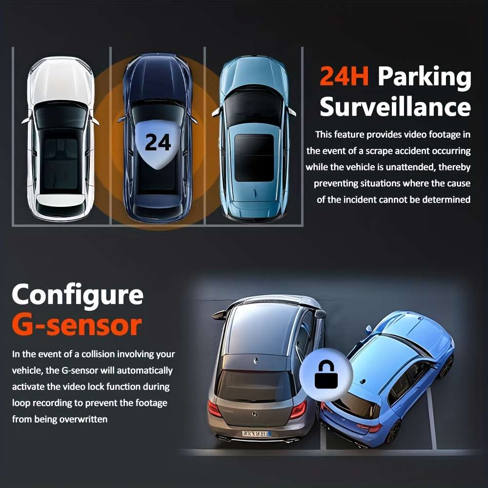 Dashcam Items 4 Lenses 1 Screen Simultaneous Display   32G Memory Card