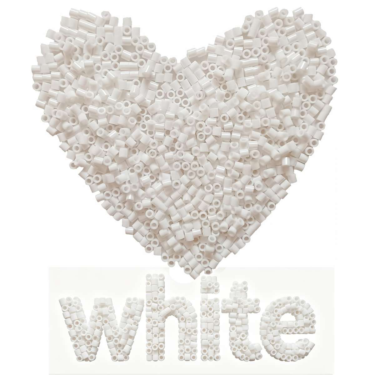 Perler Bead Set White