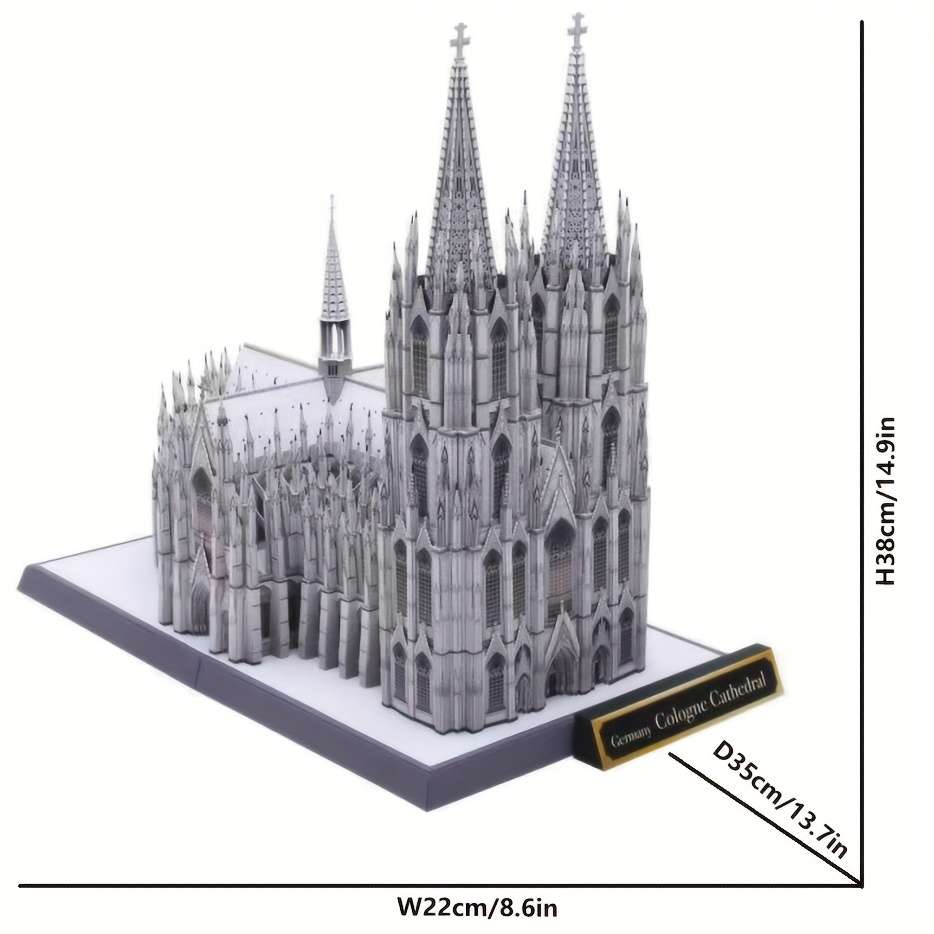 Building Toy Architectural Model Toy Set Model Cologne Church Material Pack