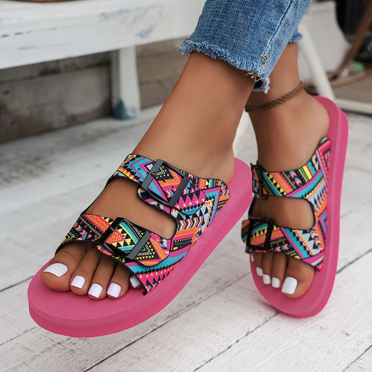 Sandals Color Black Sizeuk 7