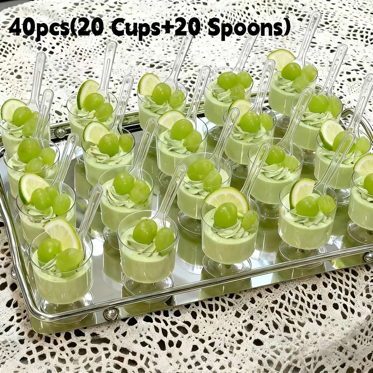 Water Cup Quantity Pack Of 40  20 Cups   20 Spoons