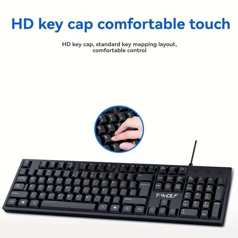 keyboard Items Black wired keyboard   single keyboard