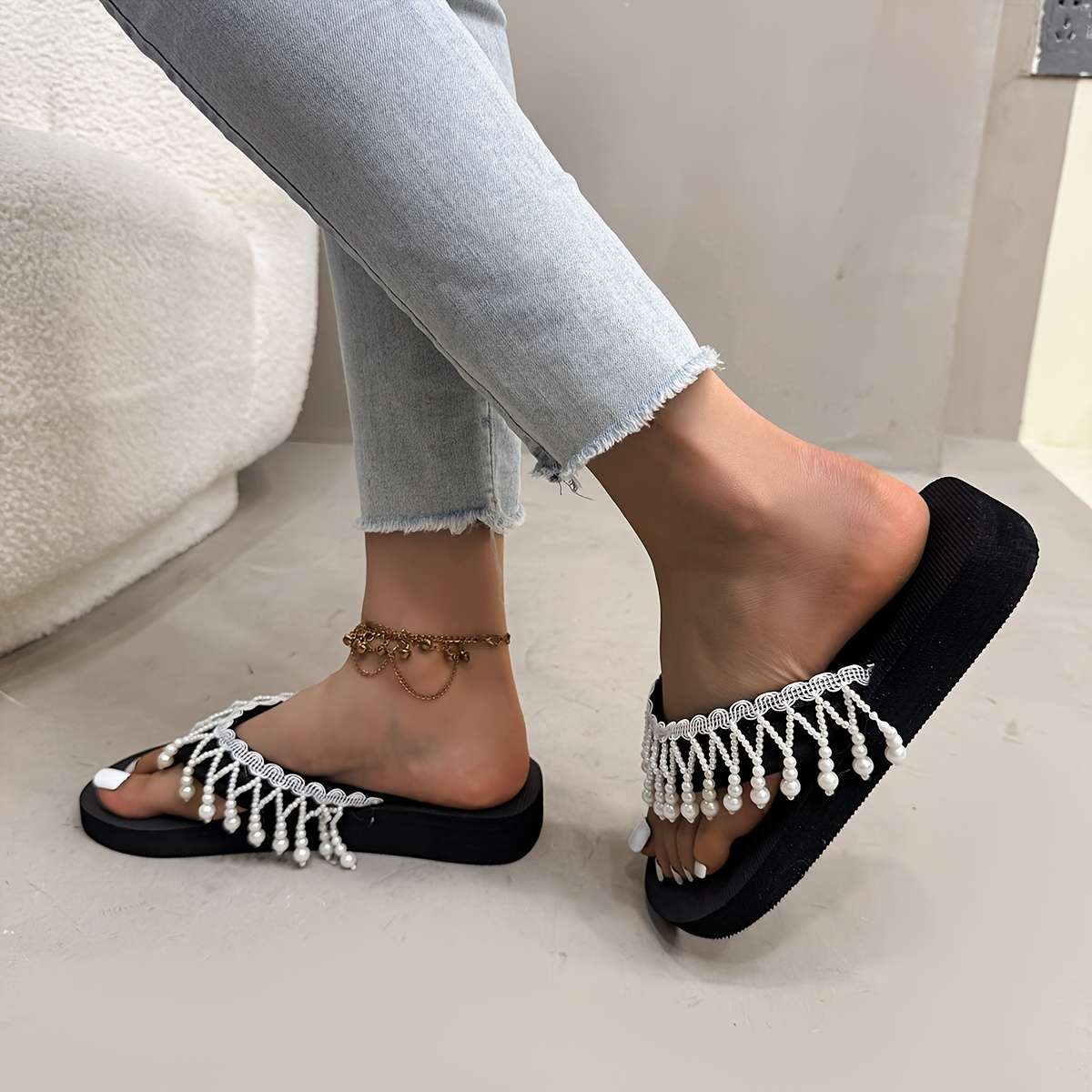 Ladies Summer Flip Flops Black Uk 7