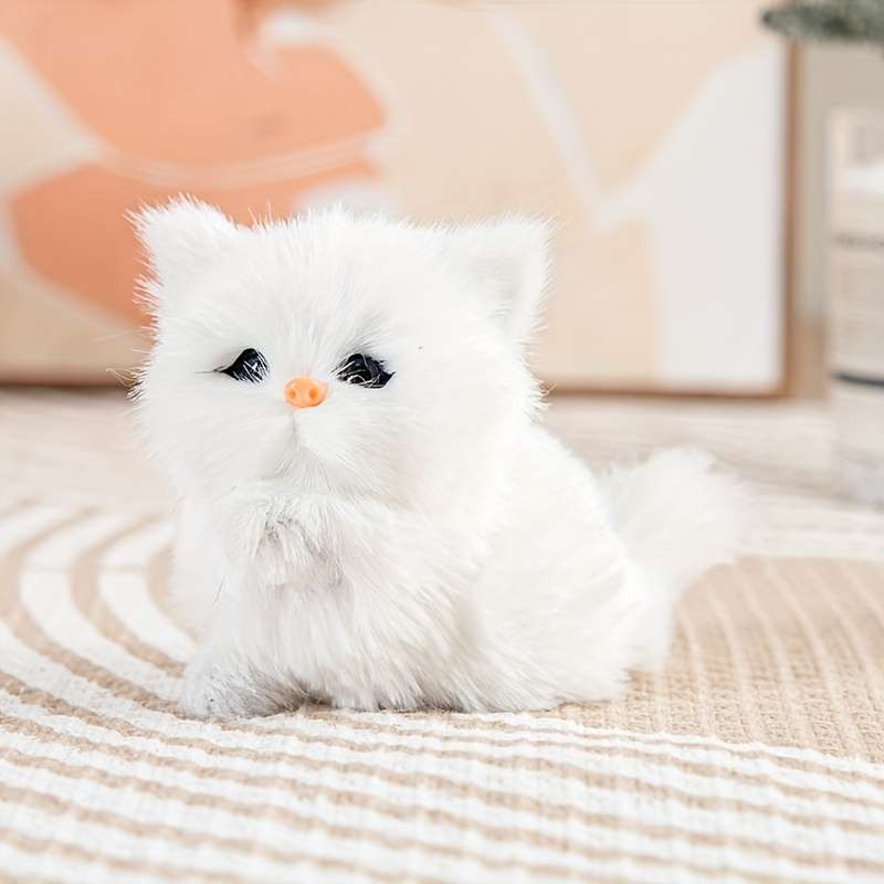 Plush Toyss color White Cat size Pet Companion