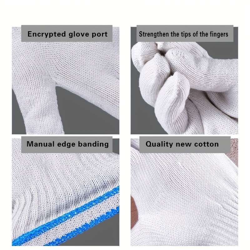 Work Gloves Quantity 1 Pair Of White Cotton Thread Gloves