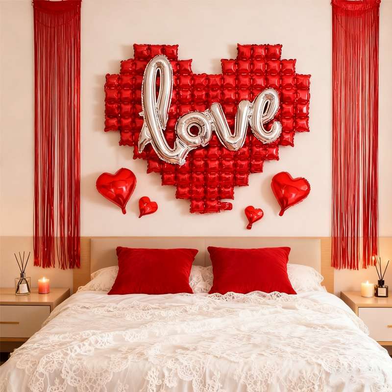 6Pcs Exquisite Vibrant Handcrafted Valentine Anniversary Decoration Heart For Wedding Events