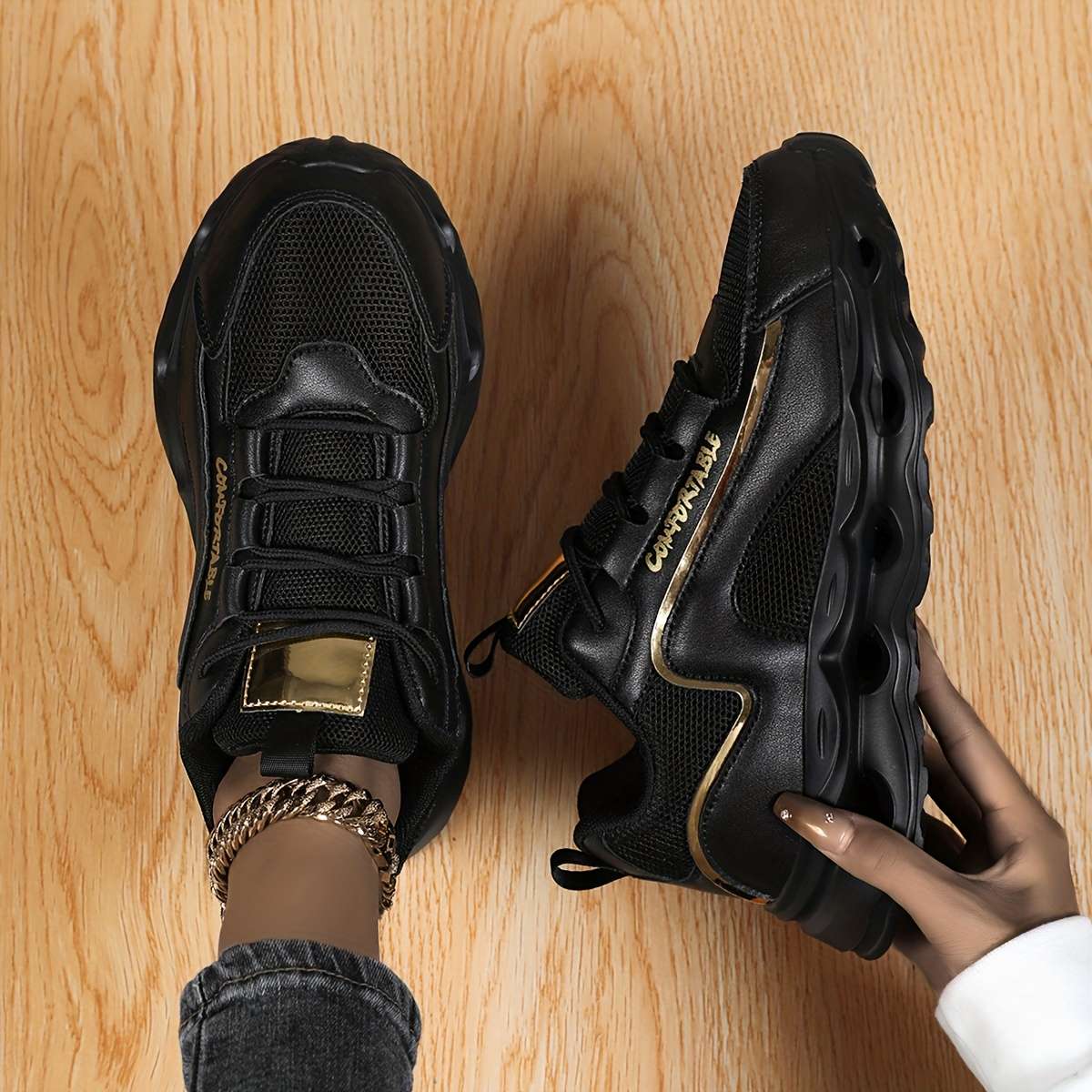 Women S Sneakers Color Black Sizeuk 5.5