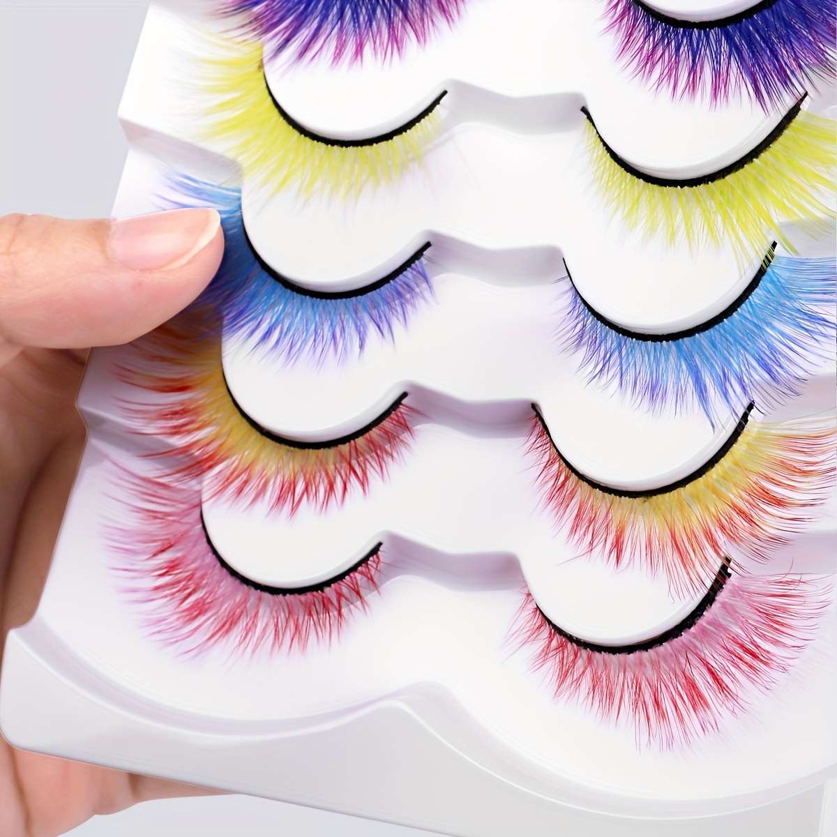 7 Pairs Natural Fluffy Lash Extensions Color Multi Quantity 7pairs