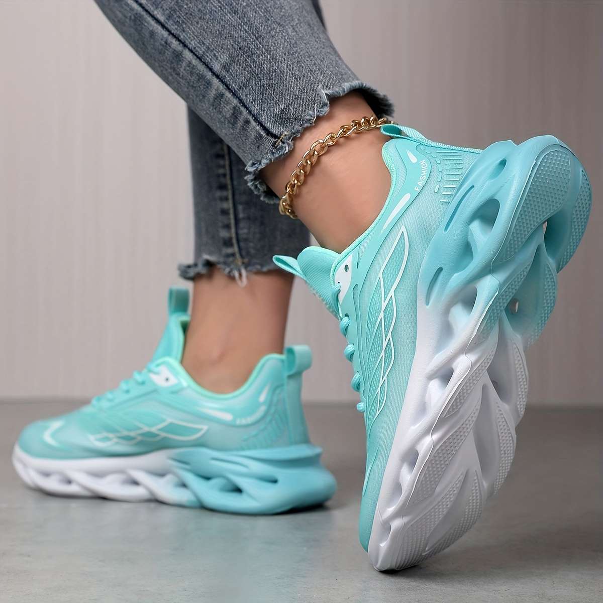 Women S Sneakers Color Cyan Sizeuk 7.5
