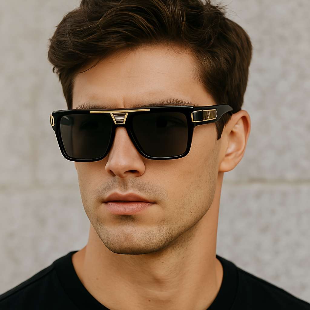 Mens Glasses Color Black Frame Black&Gray Lens
