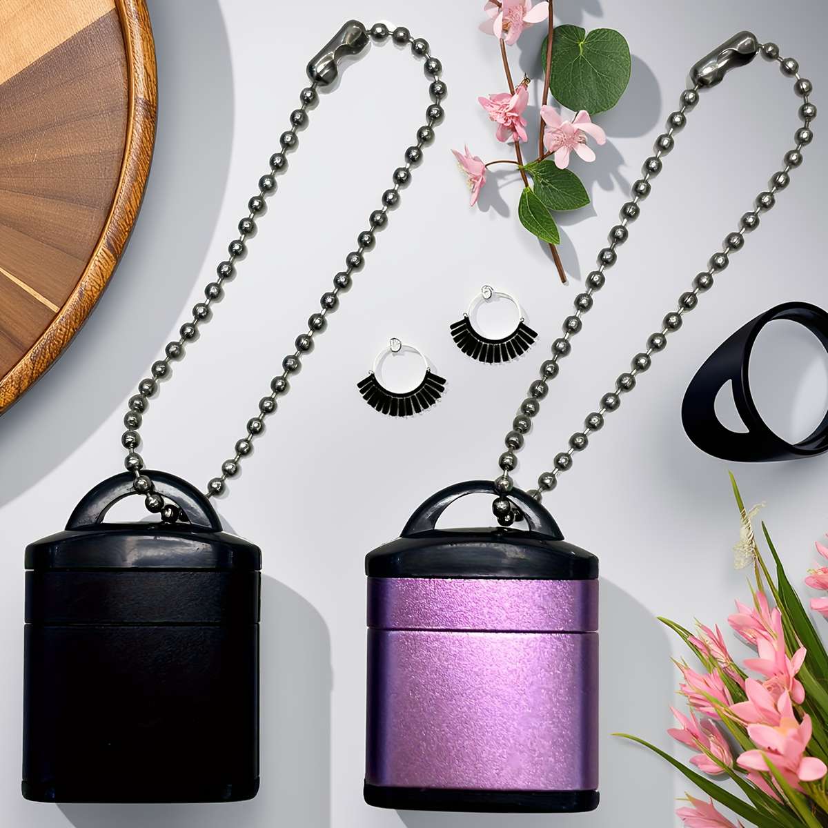 Keychain Ornament Model Purpleblack Items2Pcs Card Reader