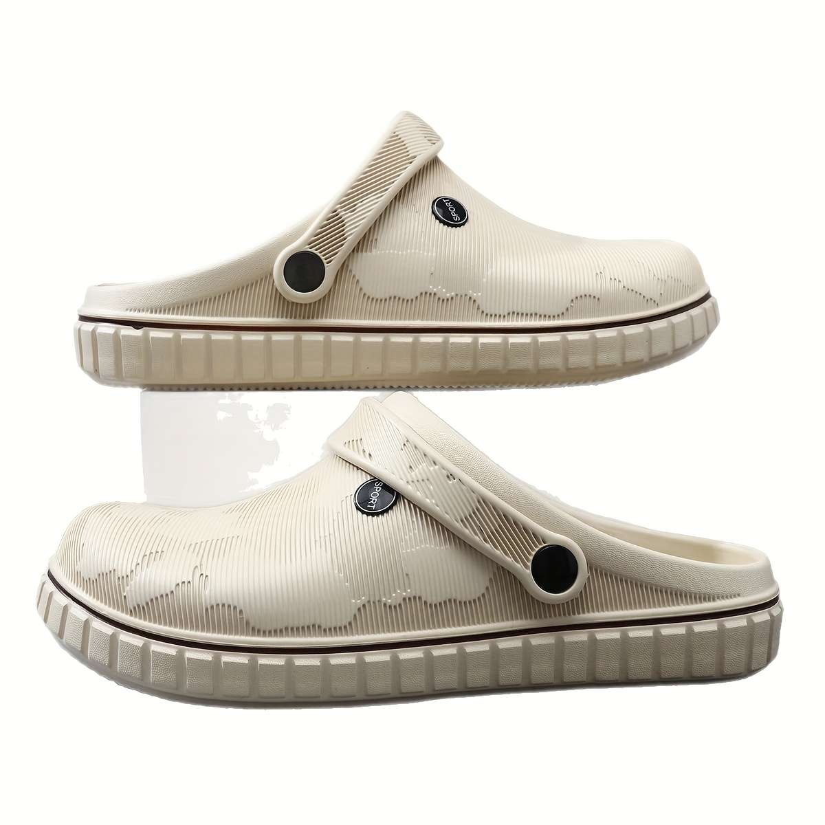 Men Slippers Summer Style Grey Size Uk 7
