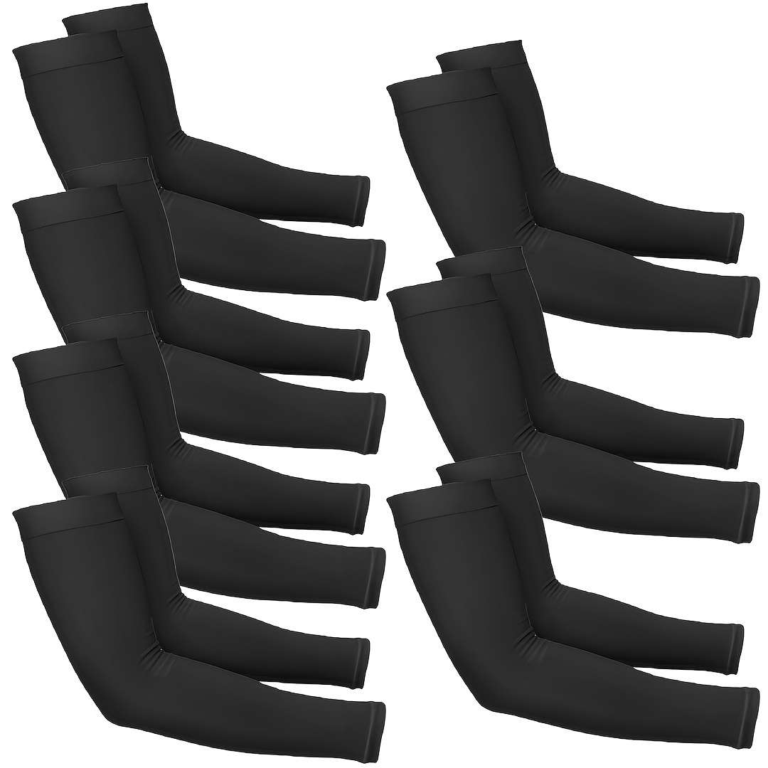 Sunscreen Sleeves Color 7 Pairs Of Black