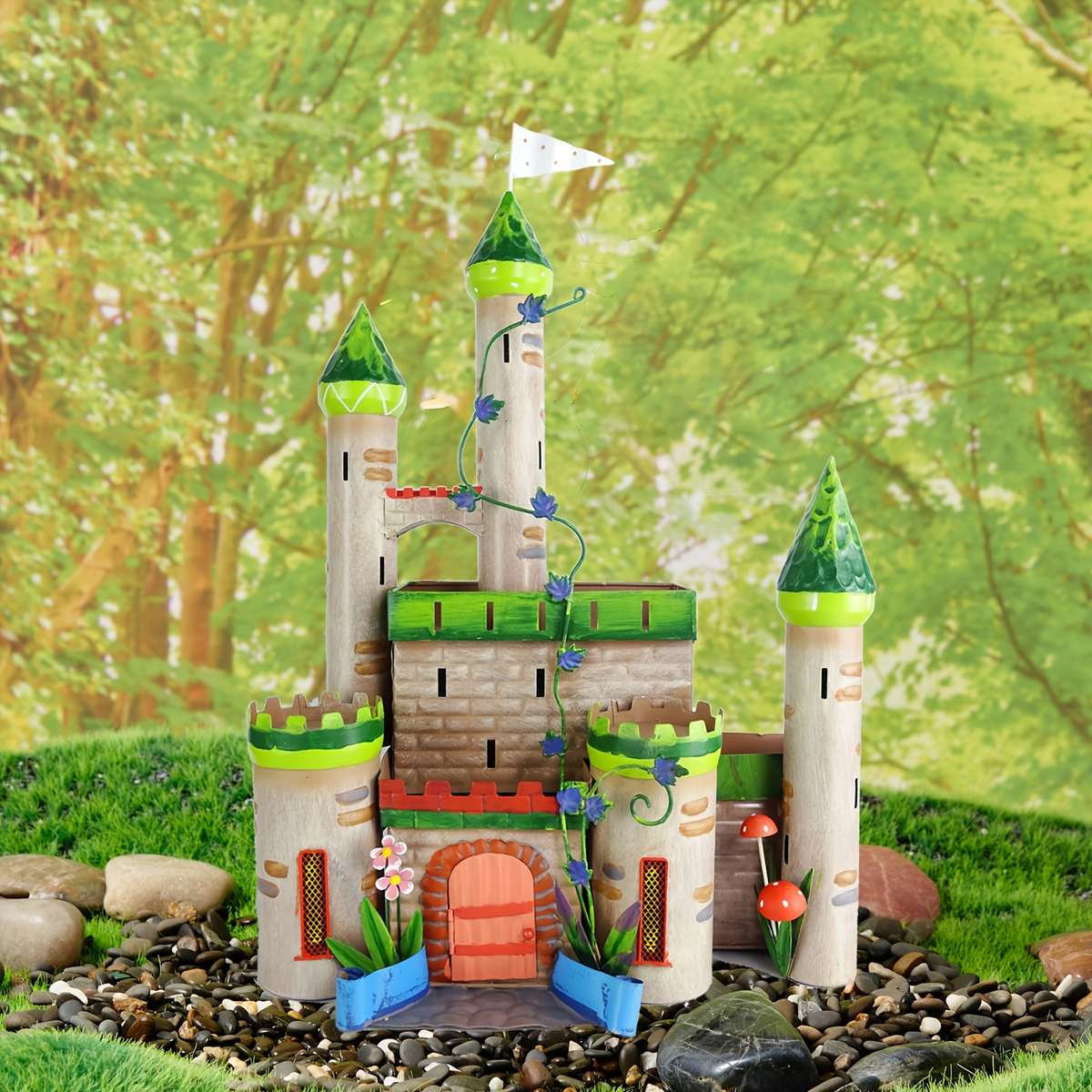 Building Toy Architectural Model Toy Set Style Big Castle Red